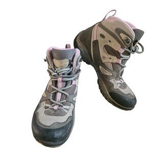 Asolo Athena Hiking Boots Gray Pink Mid Waterproof Women's US 6.5 Hike Outdoors